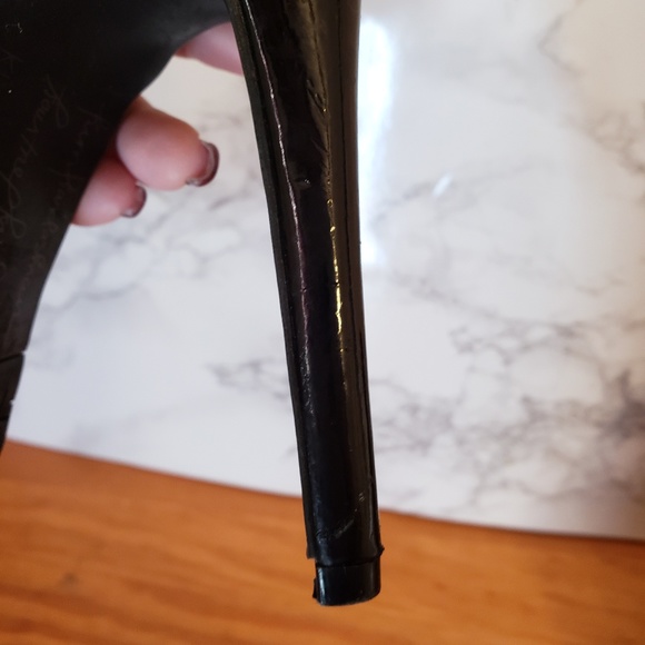 Kardashian Kollection Black Python Heels - Picture 4 of 7